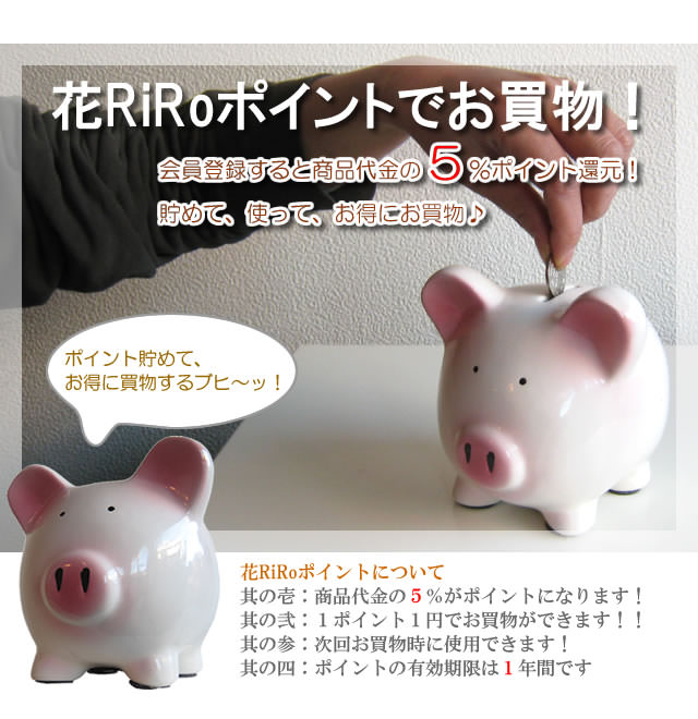 花屋−フラワーギフト−インターネット宅配花屋さん花RiRo−ポイントについて